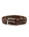 Horween Brown Chromexcel Leather Belt - Plaited