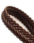 Horween Brown Chromexcel Leather Belt - Plaited