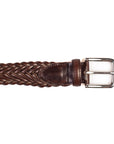 Horween Brown Chromexcel Leather Belt - Plaited