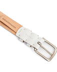 White Calf Leather Belt