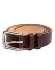 C.F. Stead Naked Kudu Chocolate Truffle Leather Belt