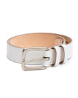 White Calf Leather Belt