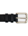 Black Horween Buffalo Leather Belt