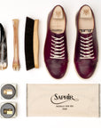 Harlestone Derby - Horween D15 Marbled Ultraviolet Shell Cordovan - Deluxe Care Pack