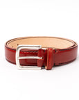 Feather Edge Belt - D16 Japanese Red Shinki Shell Cordovan