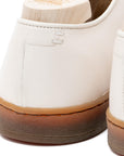 Harlestone Hand Stitch Derby - Off White Veg Tan Calf - Crown Northampton