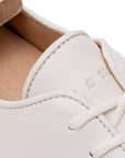 Harlestone Hand Stitch Derby - Off White Veg Tan Calf - Crown Northampton
