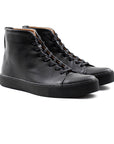 Abington Hi Toe Cap - All Black Calf - Crown Northampton