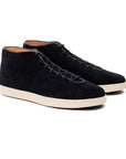 Everdon Hand Stitch Wholecut Mid - Black Scottish Deer Suede - Crown Northampton