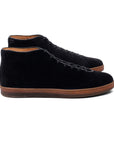 Everdon Hand Stitch Wholecut Mid - Black Scottish Deer Suede - Crown Northampton