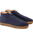 Everdon Hand Stitch Wholecut Mid - Navy Scottish Deer Suede - Crown Northampton