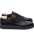 Harlestone Hand Stitch Derby - Black Veg Tan Calf - Crown Northampton
