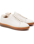 Harlestone Hand Stitch Derby - Off White Veg Tan Calf - Crown Northampton
