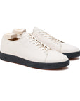 Harlestone Hand Stitch Derby - Off White Veg Tan Calf - Crown Northampton
