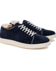 Harlestone Hand Stitch Derby - Navy Scottish Deer Suede - Crown Northampton