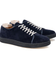 Harlestone Hand Stitch Derby - Navy Scottish Deer Suede - Crown Northampton