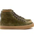 Overstone Hi Derby - Olive Calf Suede - Crown Northampton