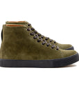 Overstone Hi Derby - Olive Calf Suede - Crown Northampton