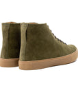Overstone Hi Derby - Olive Calf Suede - Crown Northampton