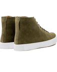 Overstone Hi Derby - Olive Calf Suede - Crown Northampton
