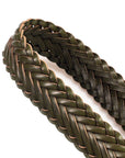 Horween Forest Green Chromexcel Leather Belt - Plaited