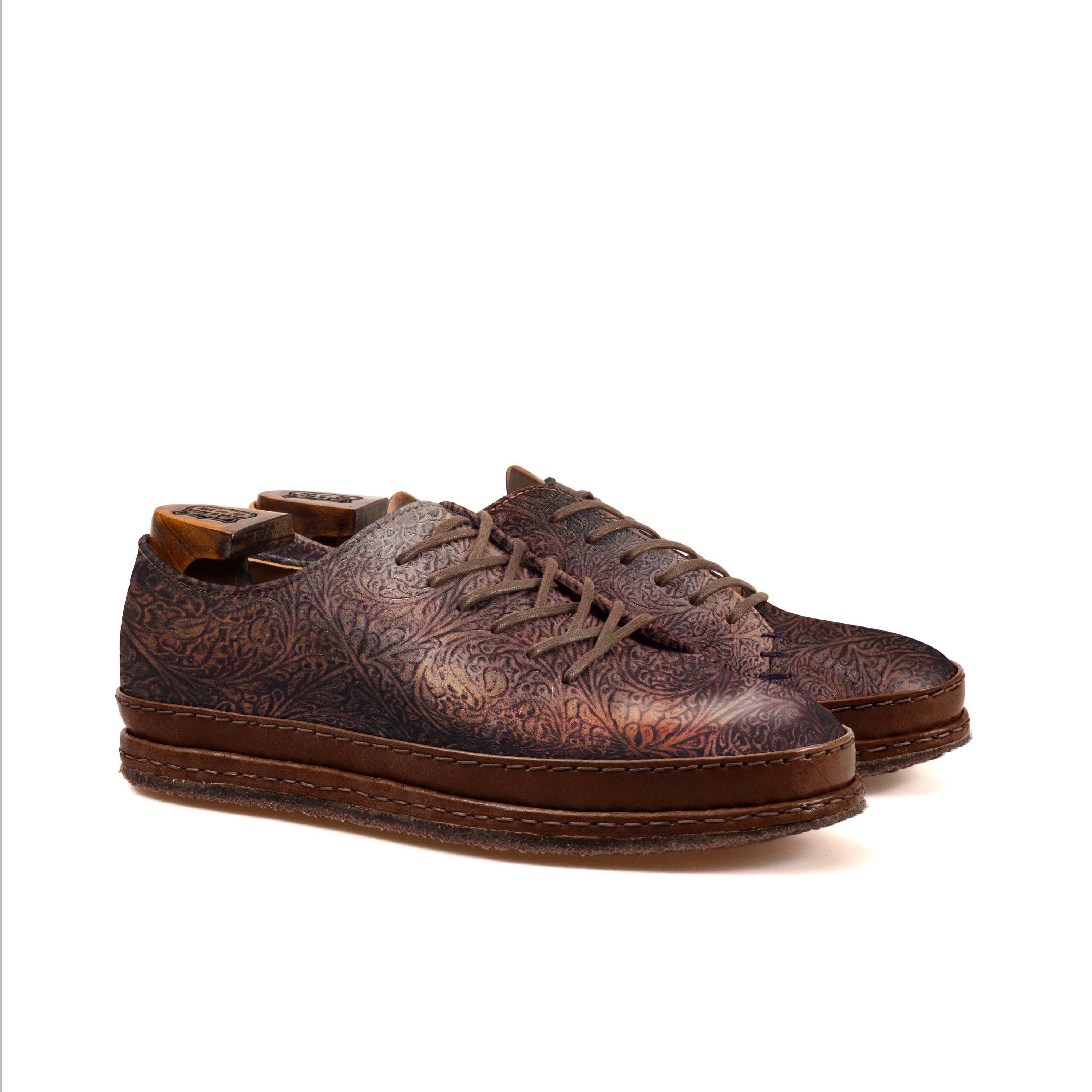 Ernest Wholecut - Horween No 8 Marbled Western Floral Shell Cordovan
