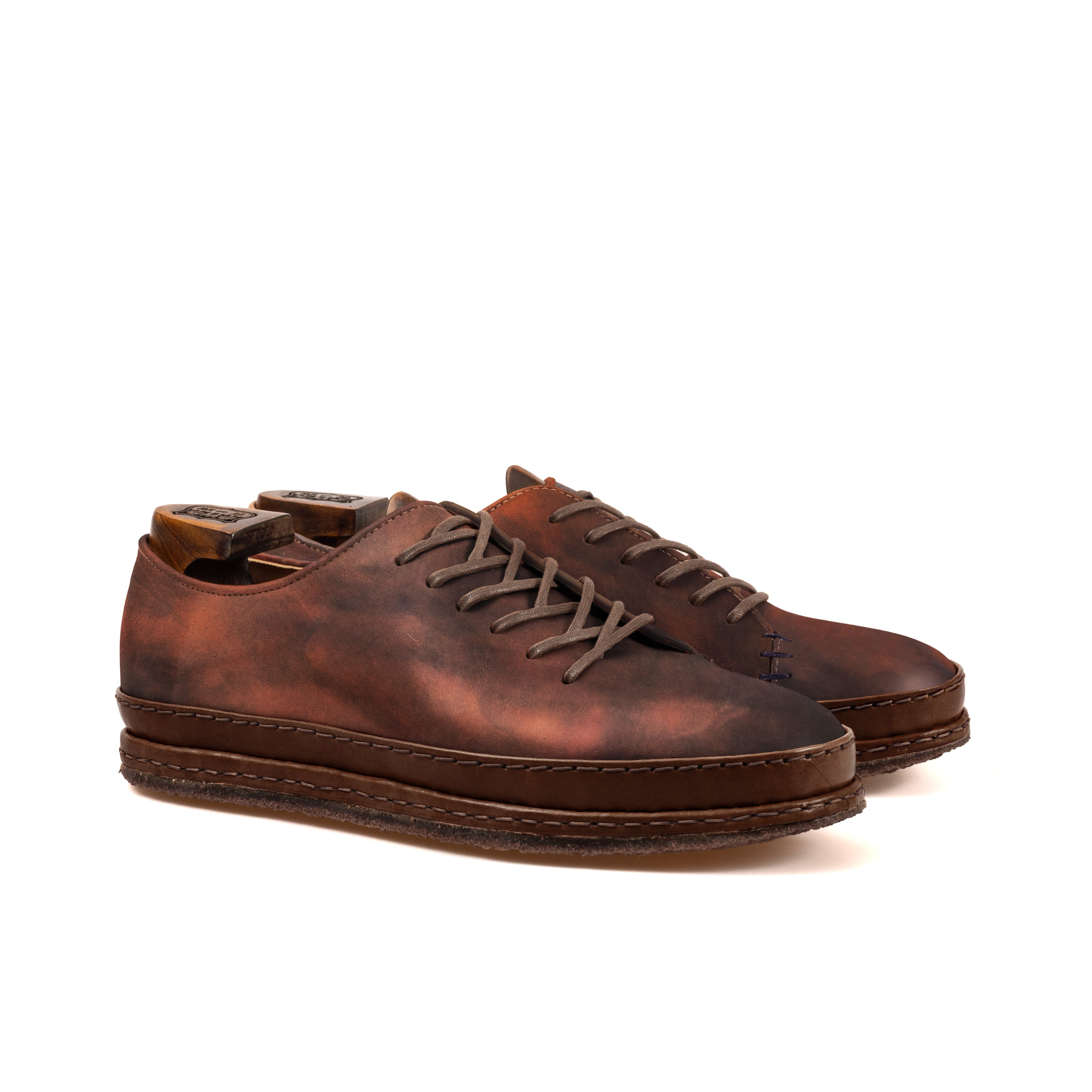 Ernest Wholecut - Horween Dark Cognac Marbled Shell Cordovan