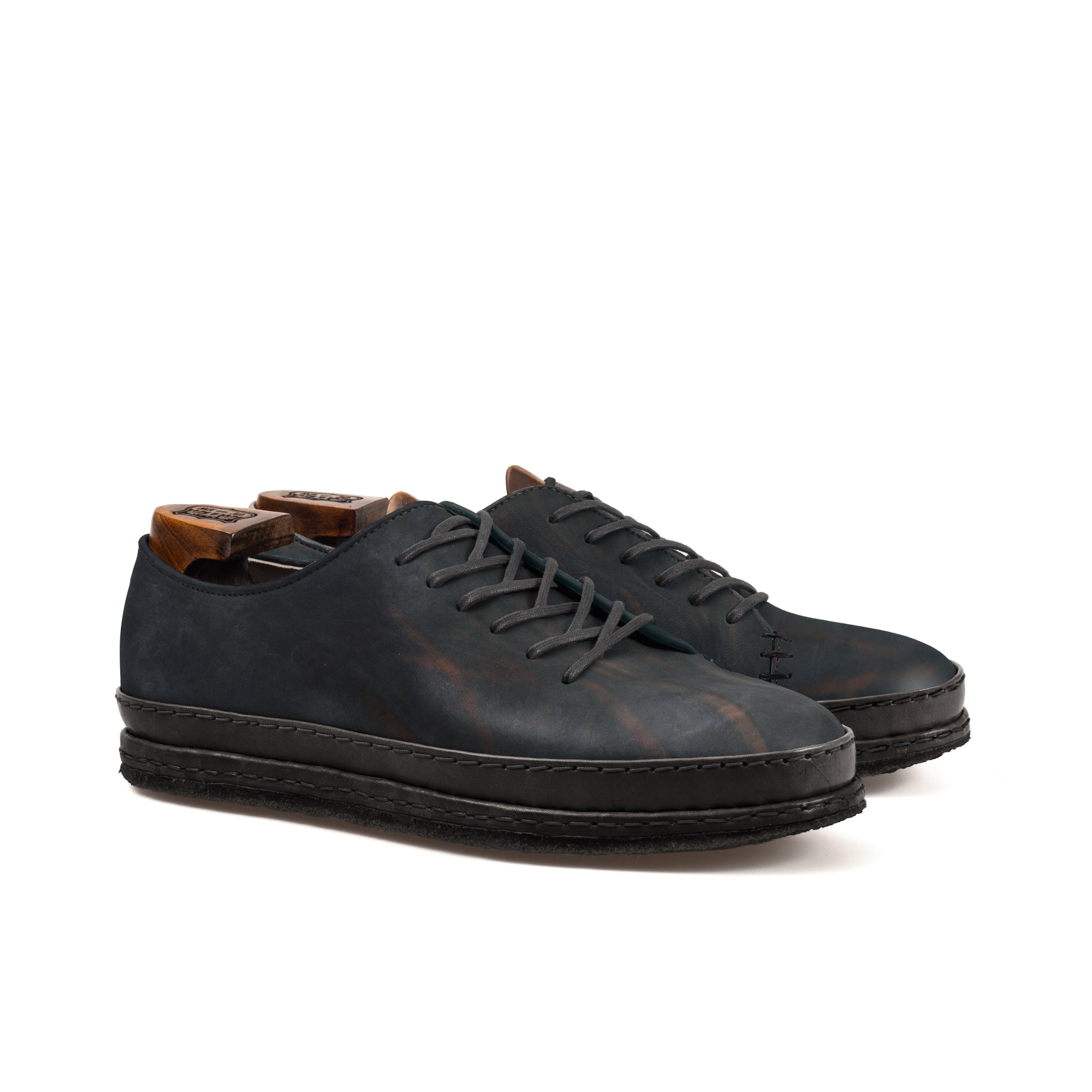 Ernest Wholecut - Horween Black Marbled Shell Cordovan