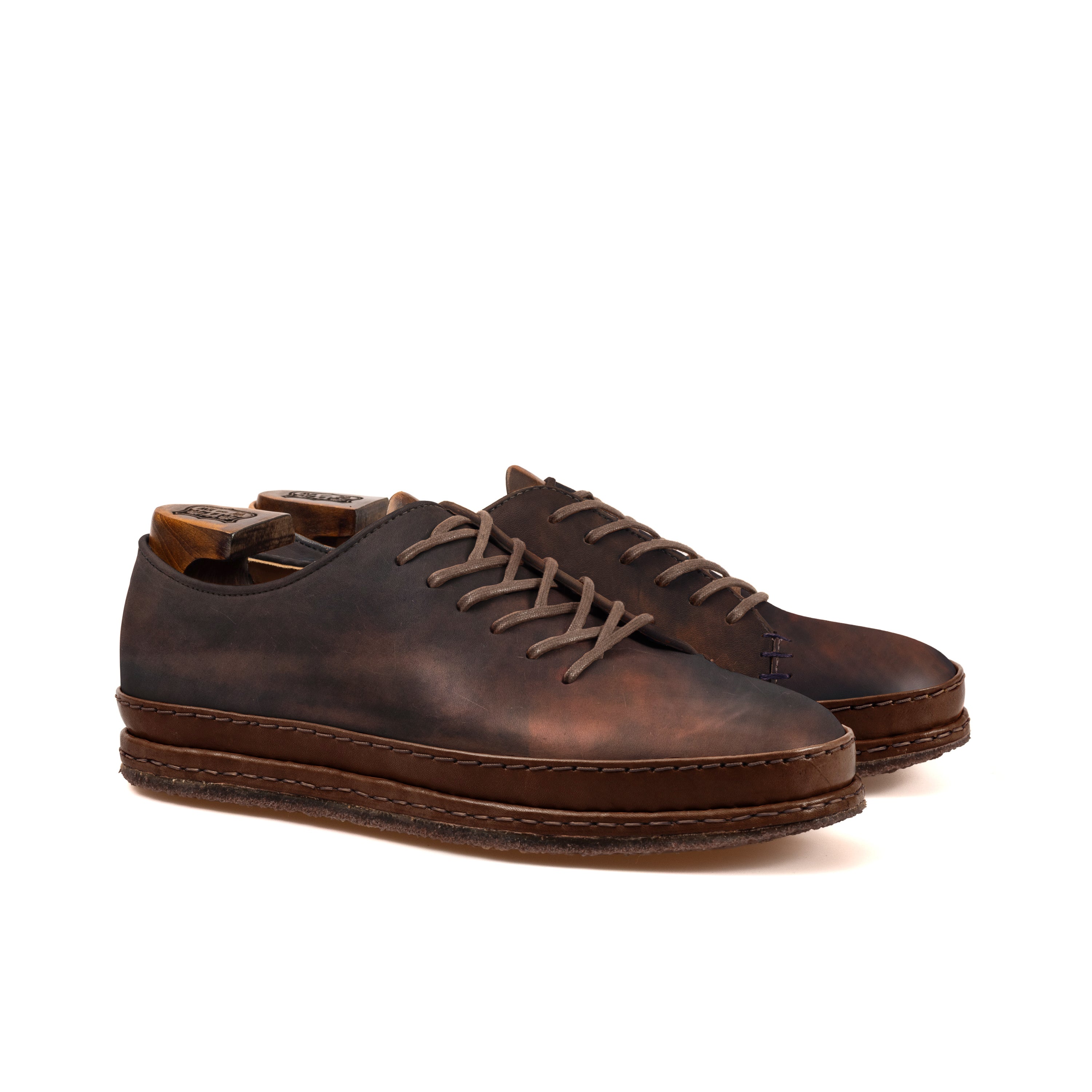 Ernest Wholecut - Horween Dark Cognac Marbled Shell Cordovan
