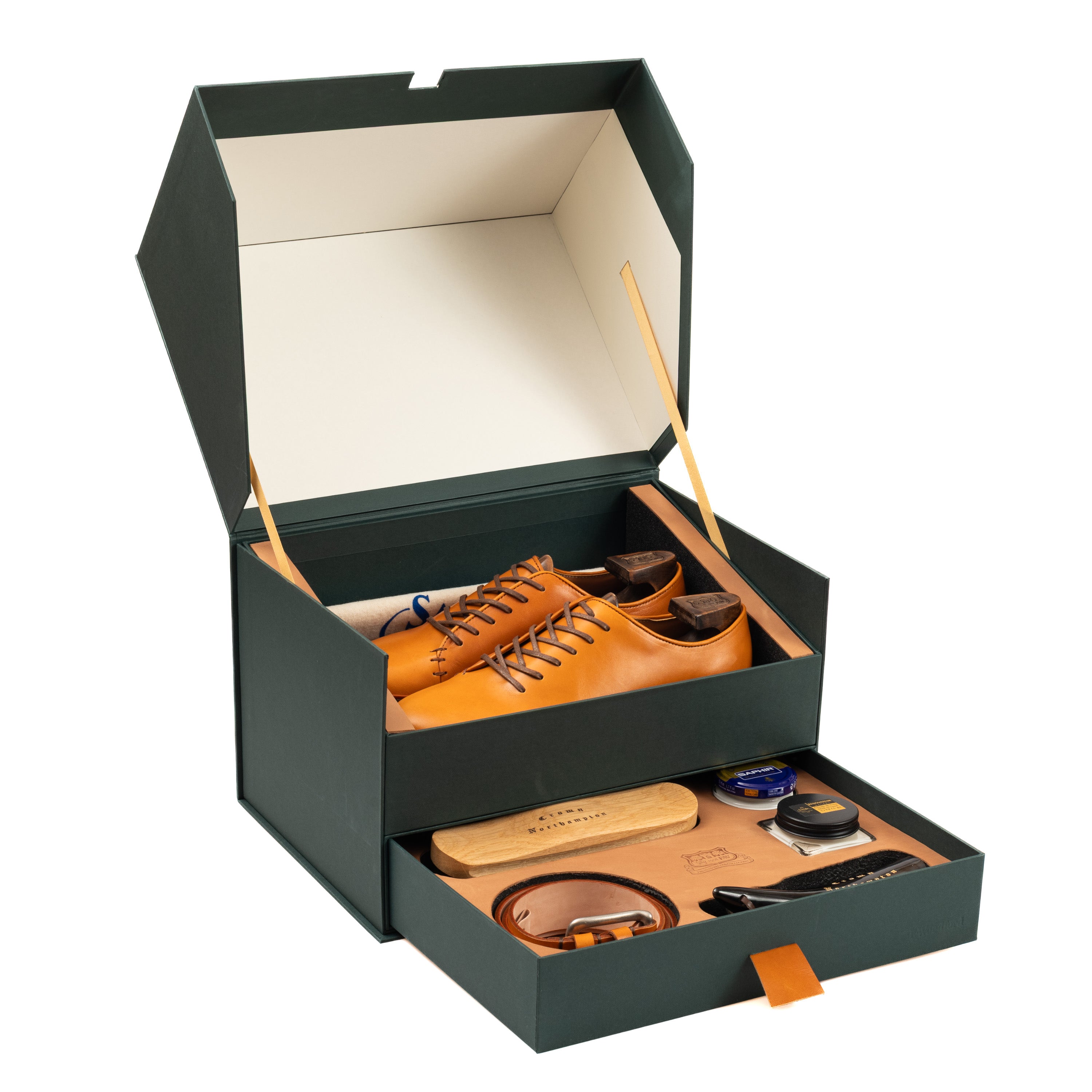 Ernest Wholecut - London Tan Oak Bark Tanned Calf - Deluxe Care Pack