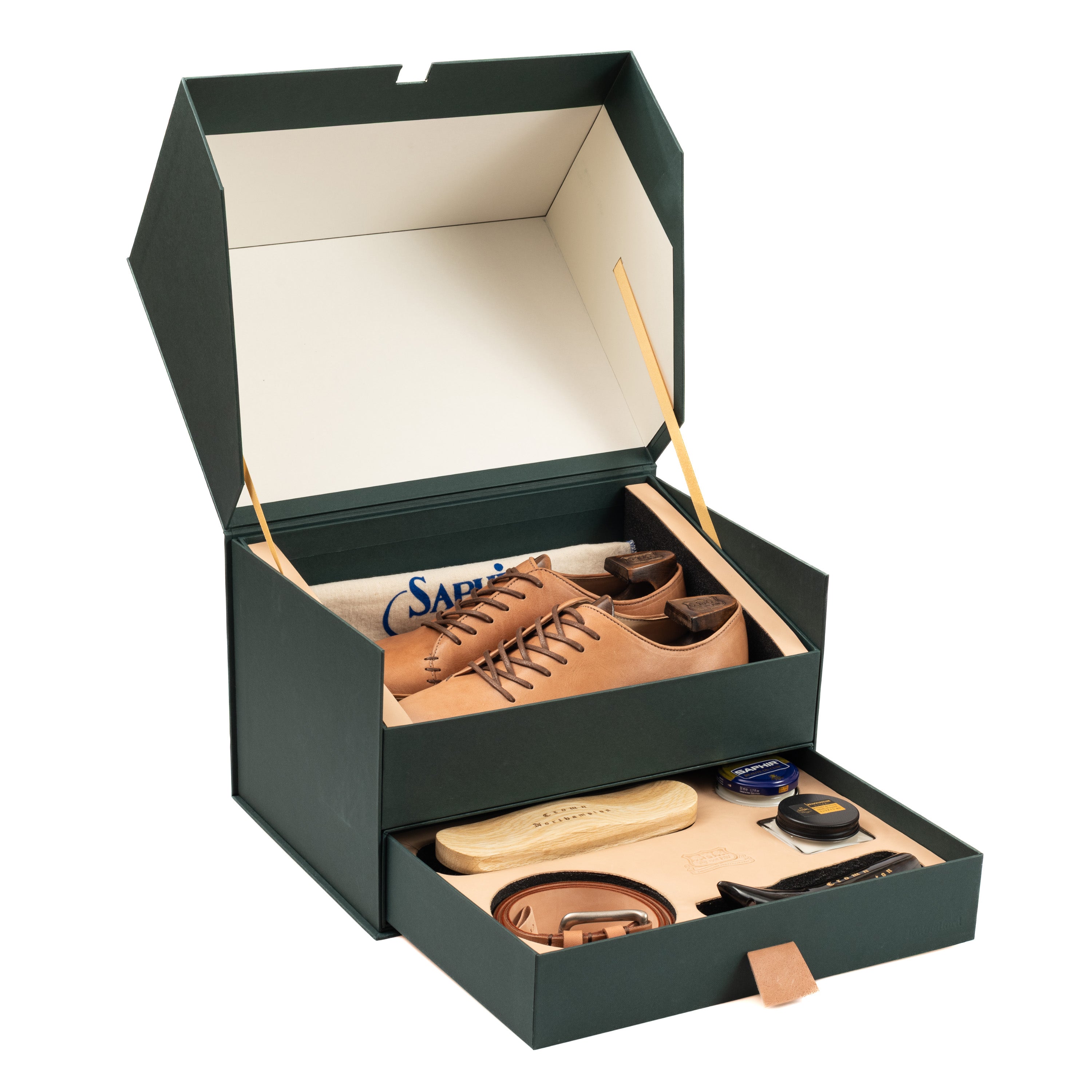 Ernest Wholecut - Natural Oak Bark Tanned Calf - Deluxe Care Pack