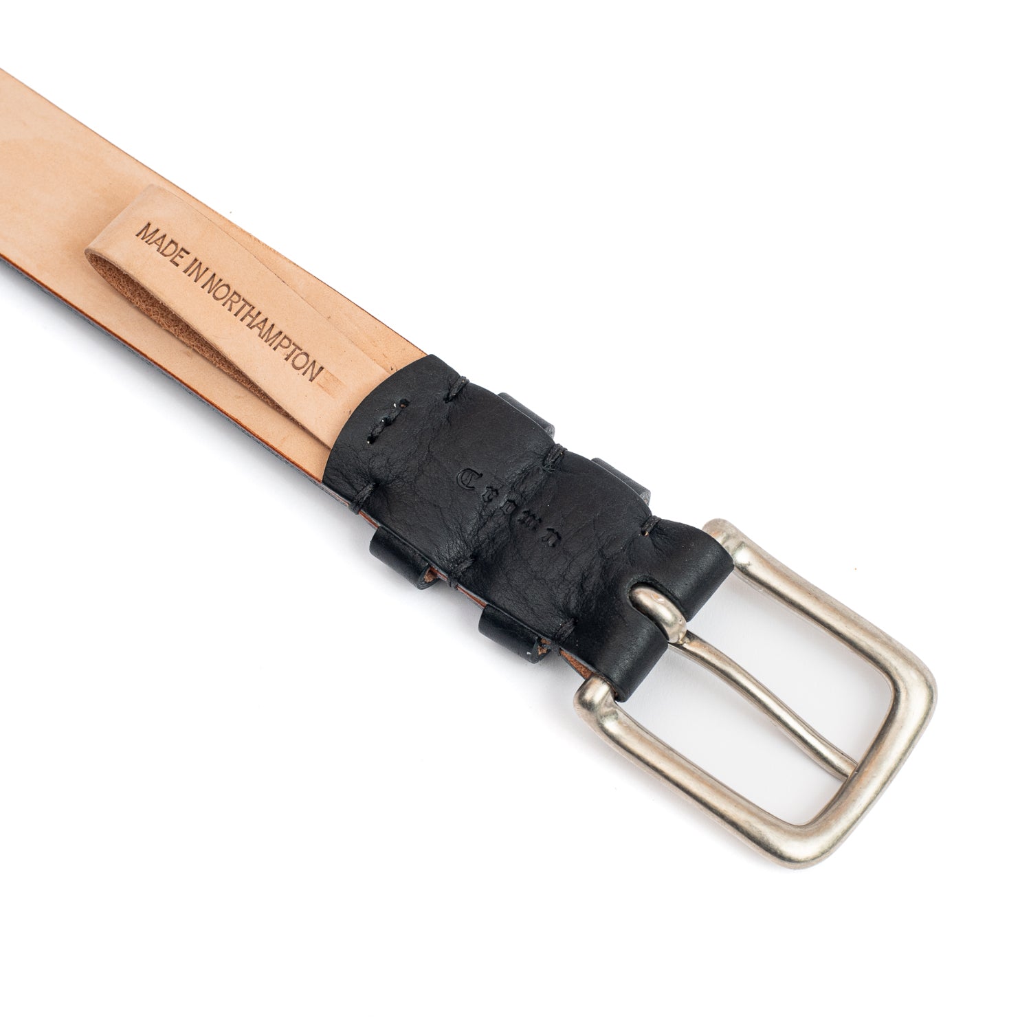 Black Horween Buffalo Leather Belt