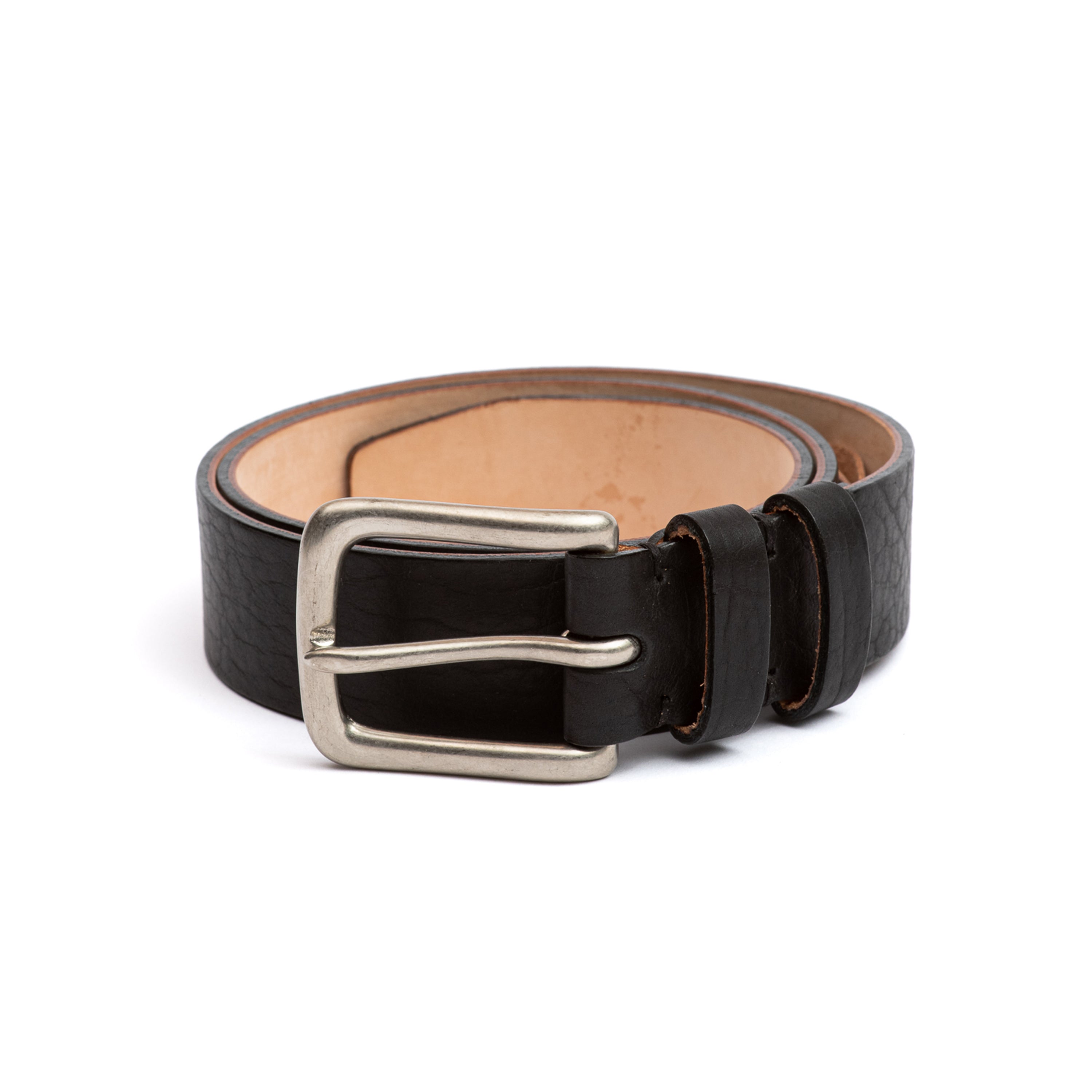 Black Horween Buffalo Leather Belt