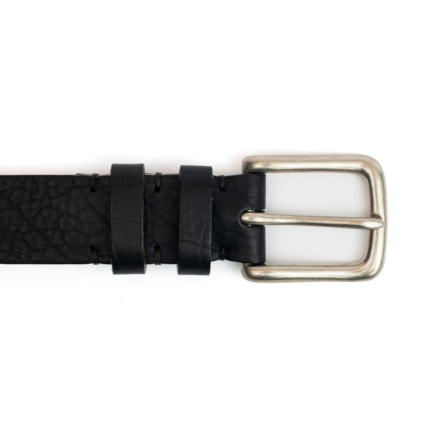Black Horween Buffalo Leather Belt