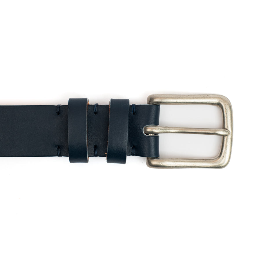 Navy Calf Leather Belt