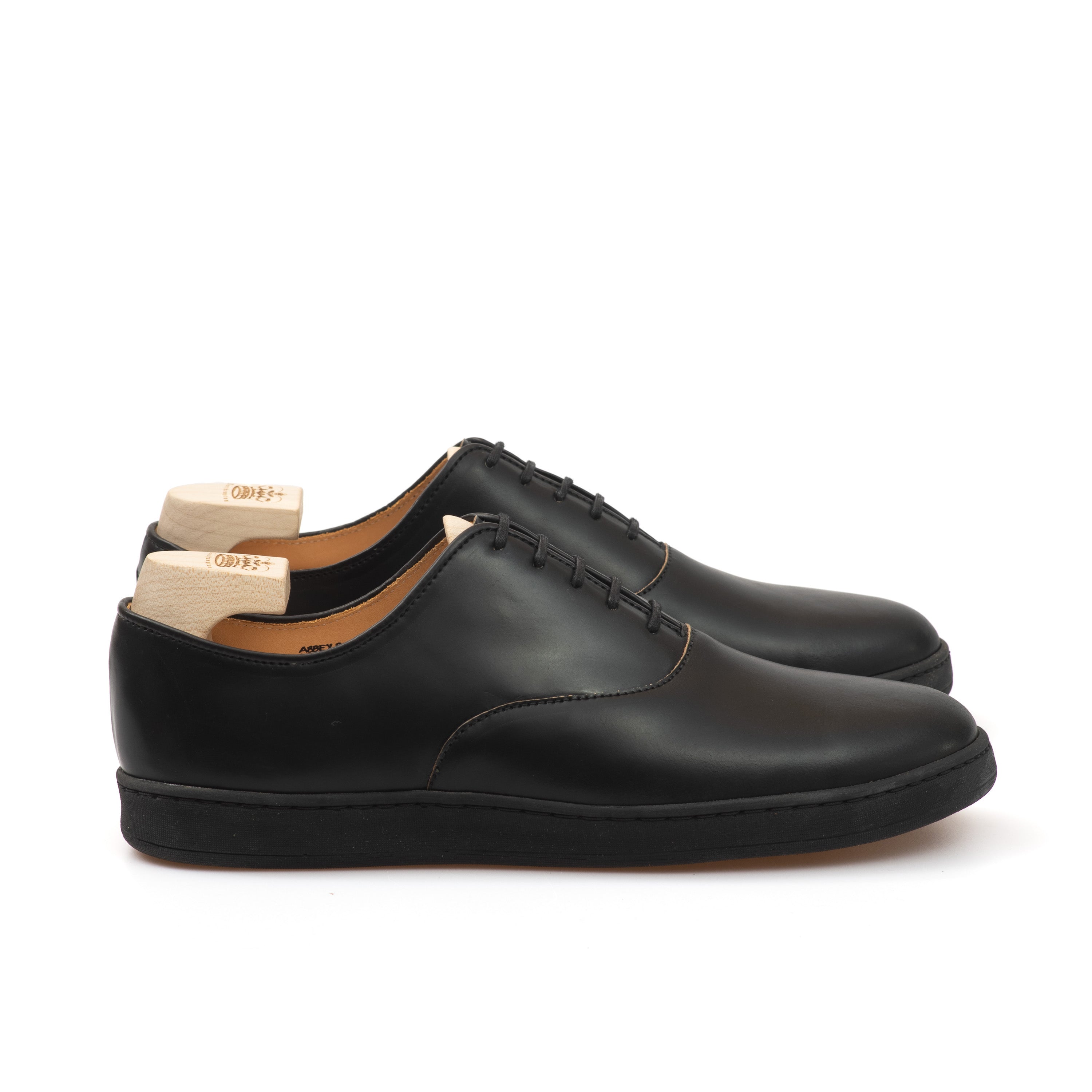 Abbey Oxford - Horween Black Shell Cordovan - Deluxe Care Pack