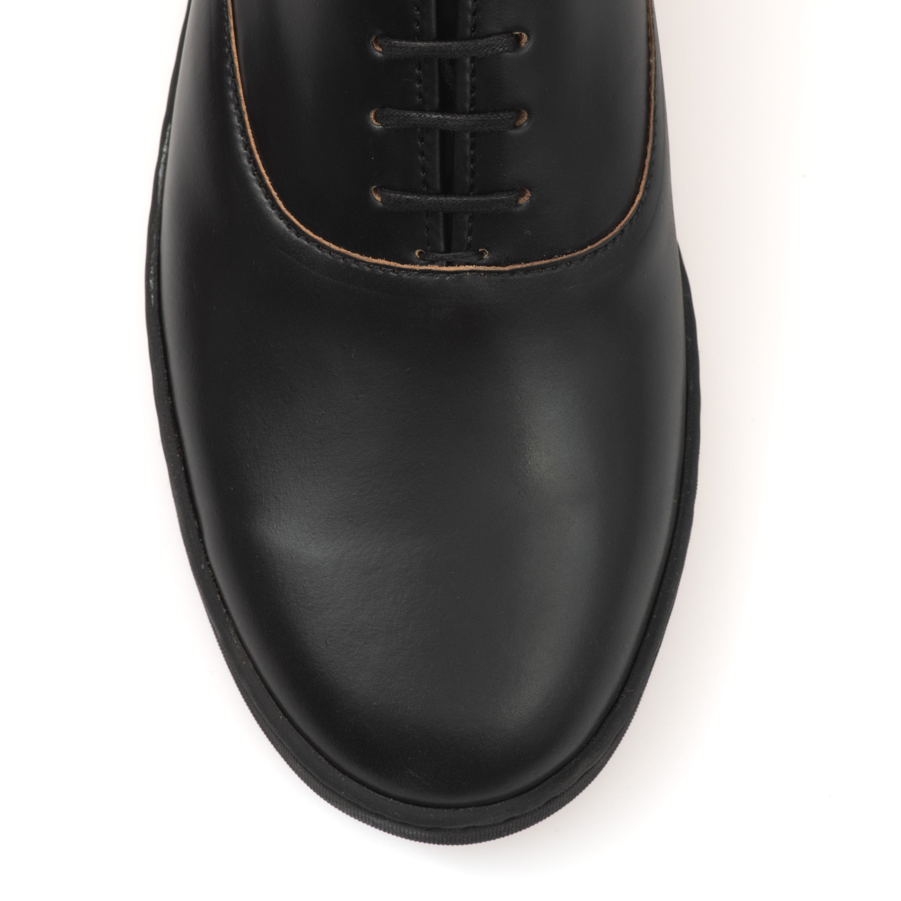 Abbey Oxford - Horween Black Shell Cordovan - Deluxe Care Pack