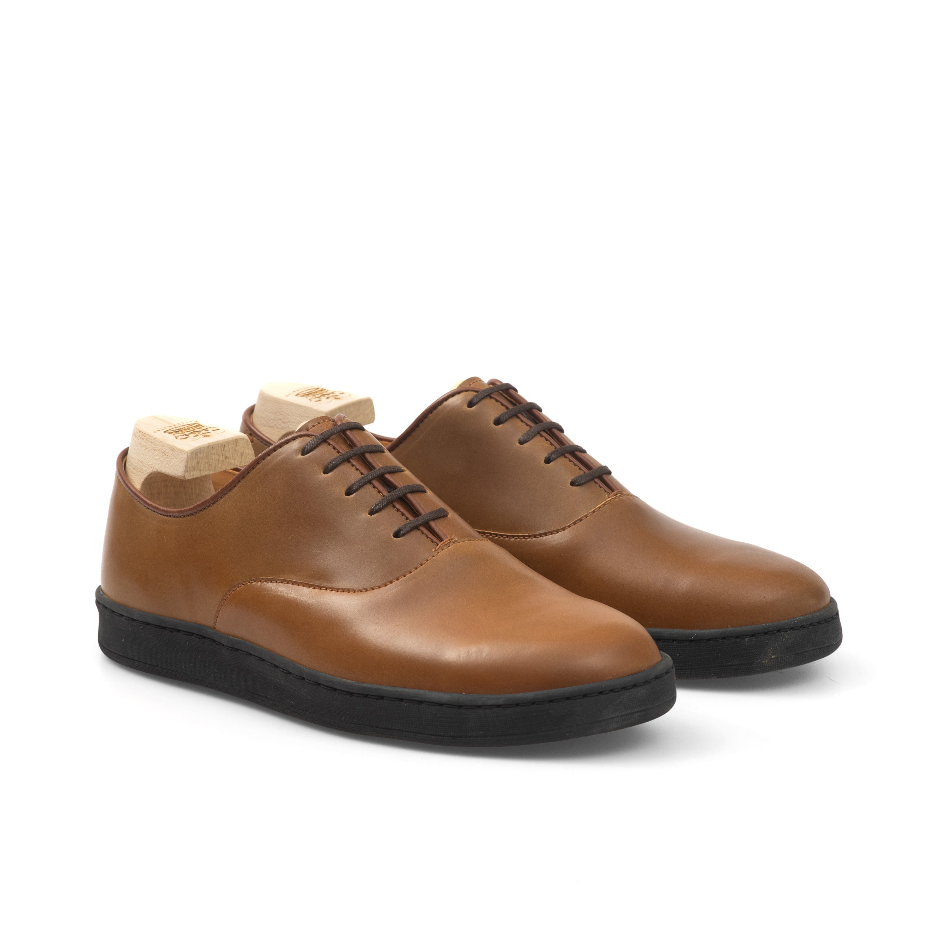 Abbey Oxford - Horween Bourbon Shell Cordovan - Deluxe Care Pack