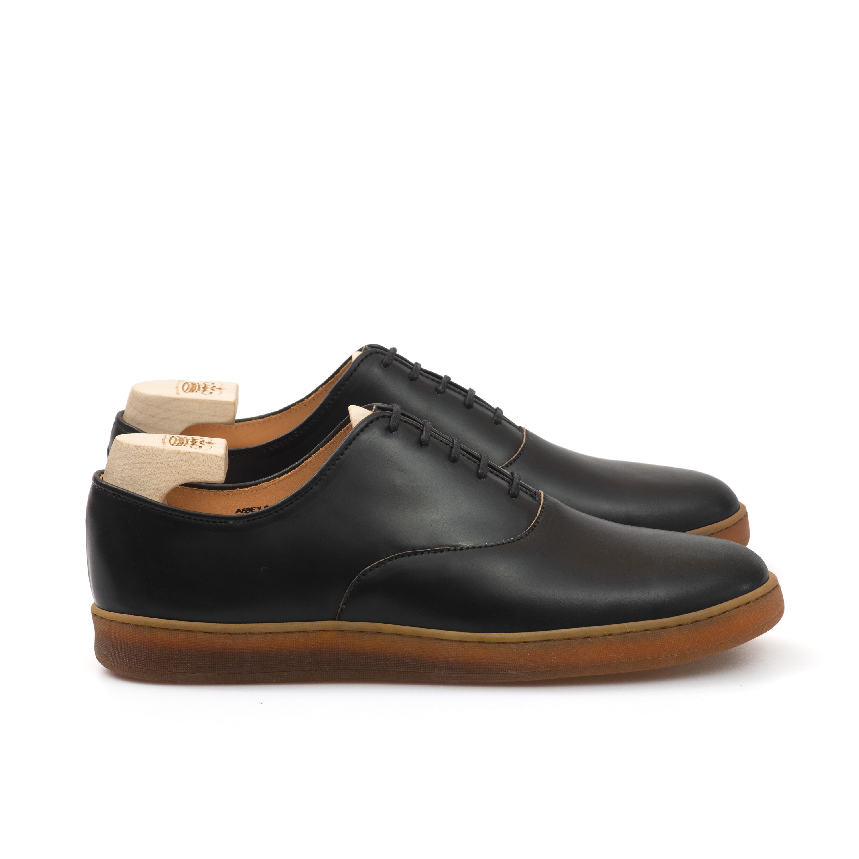 Abbey Oxford - Horween Black Shell Cordovan - Deluxe Care Pack
