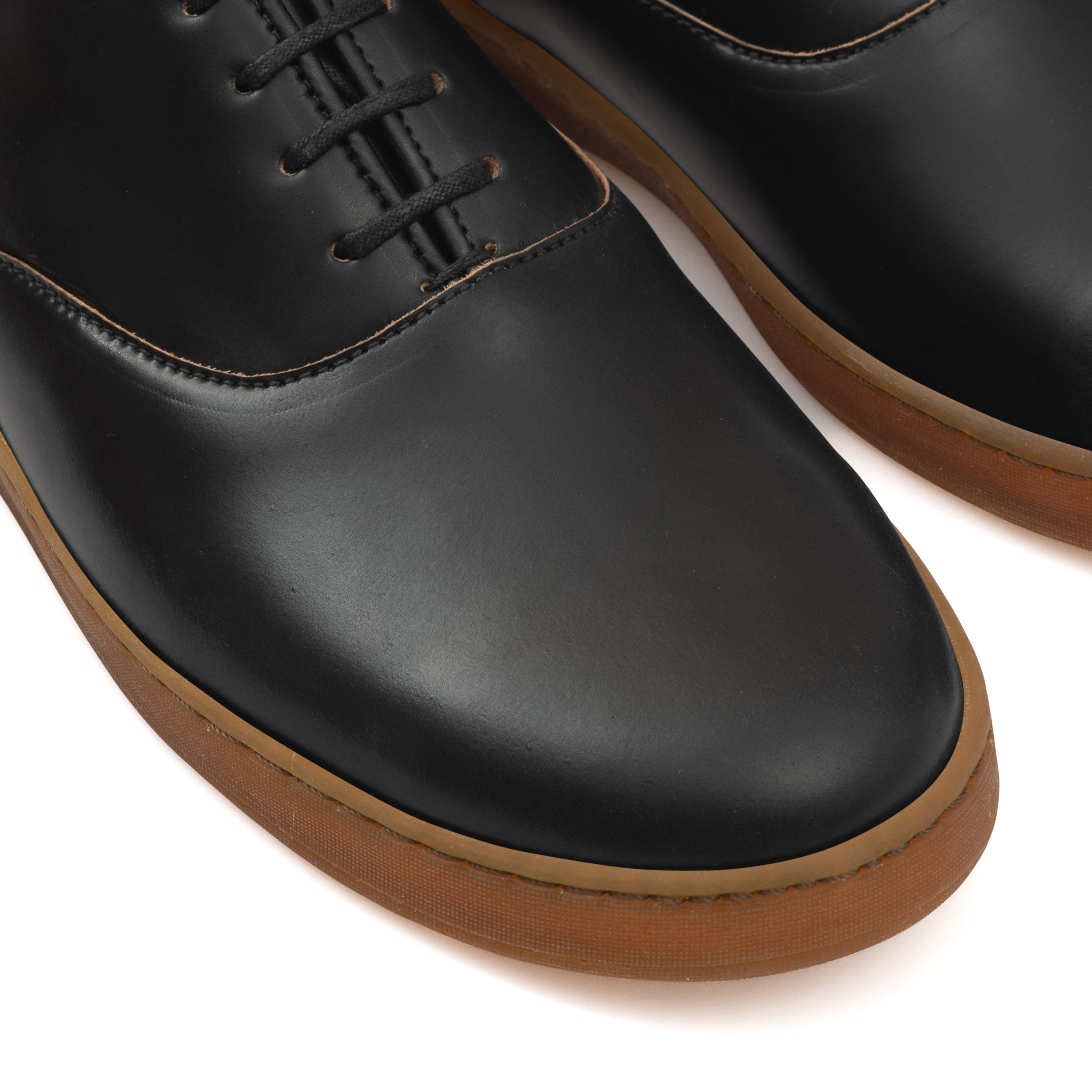 Abbey Oxford - Horween Black Shell Cordovan - Deluxe Care Pack