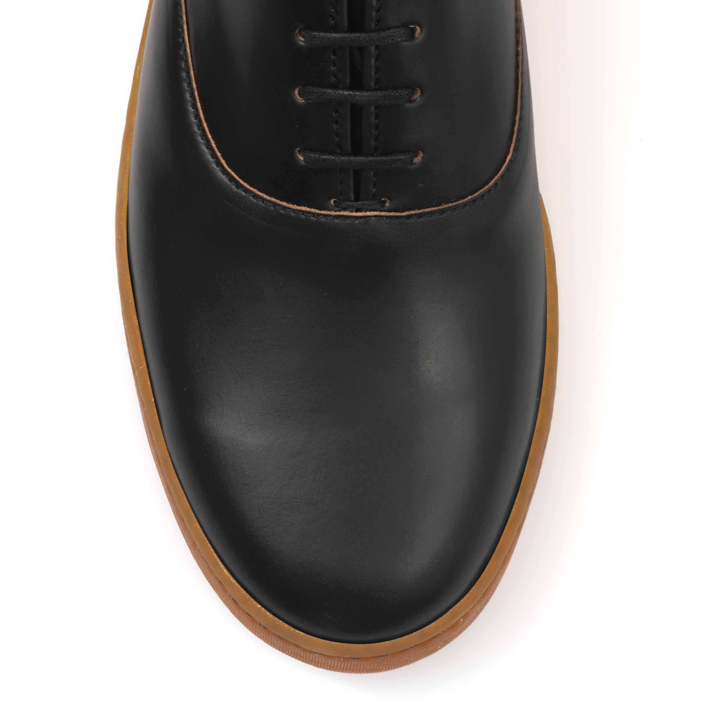 Abbey Oxford - Horween Black Shell Cordovan - Deluxe Care Pack