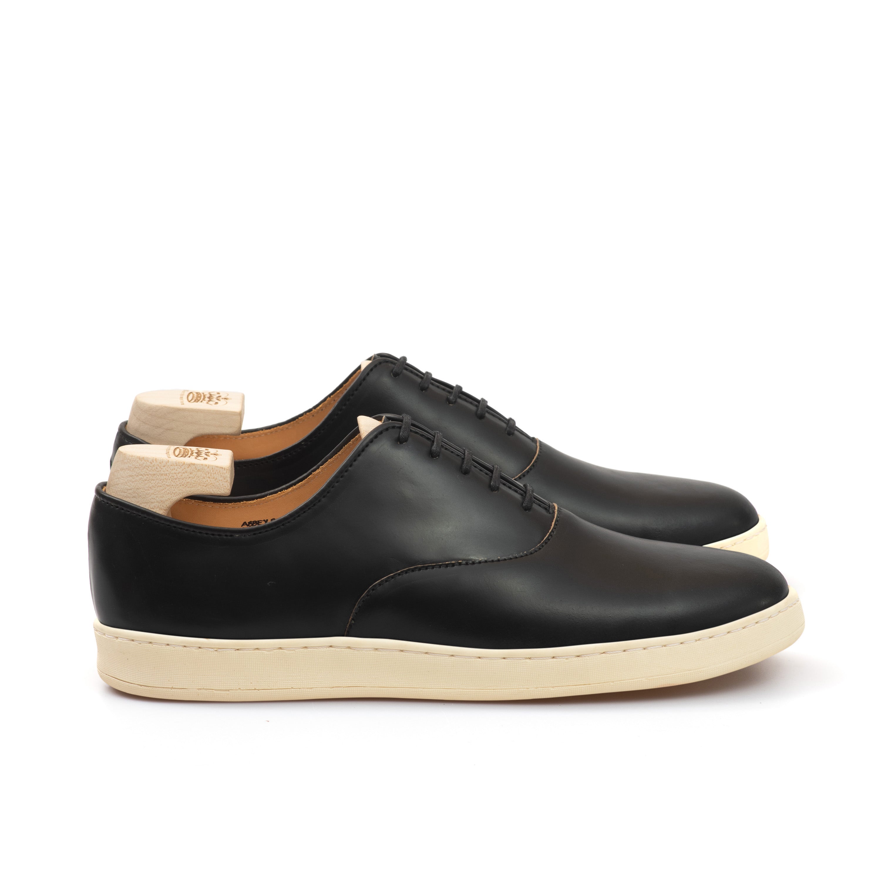 Abbey Oxford - Horween Black Shell Cordovan - Deluxe Care Pack