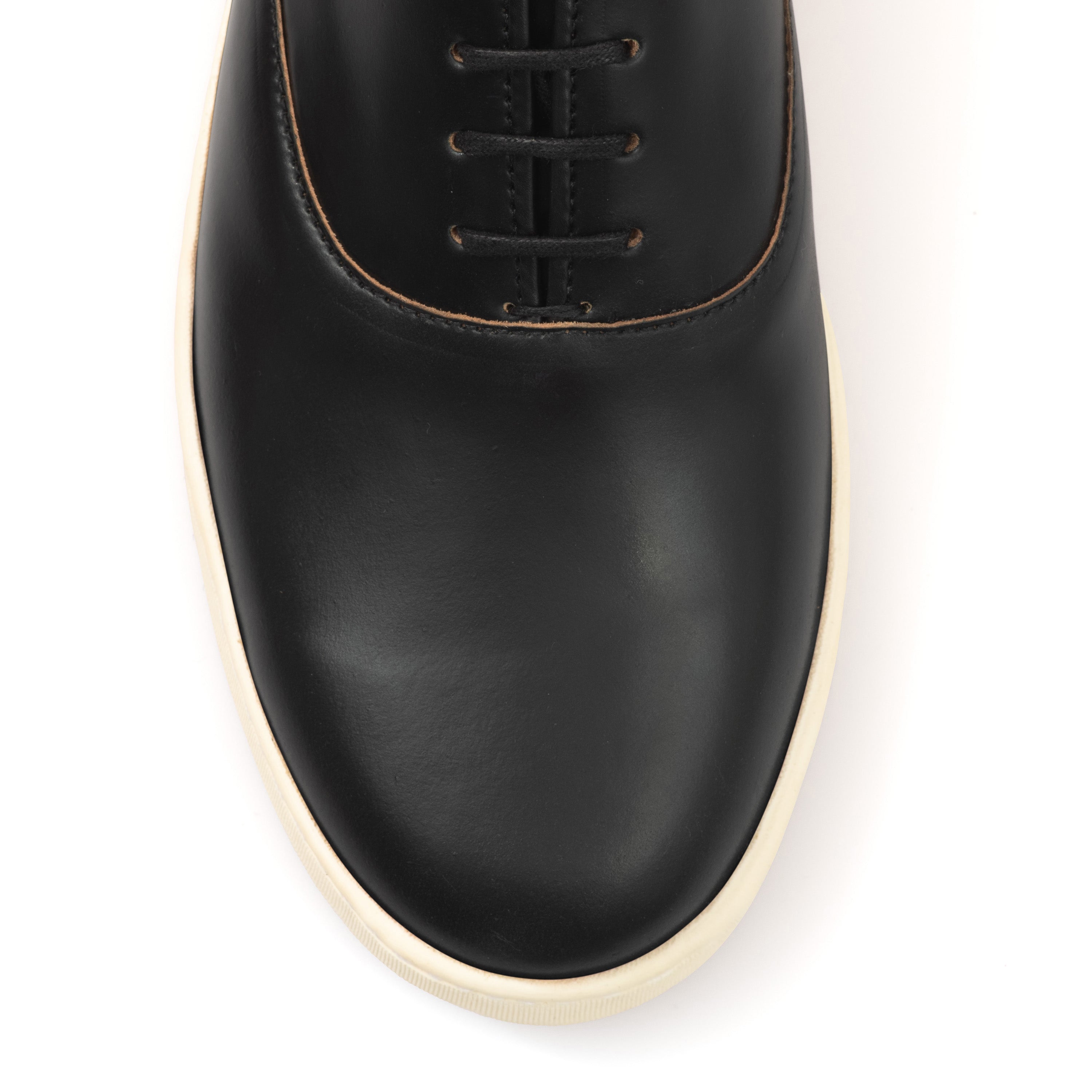 Abbey Oxford - Horween Black Shell Cordovan - Deluxe Care Pack