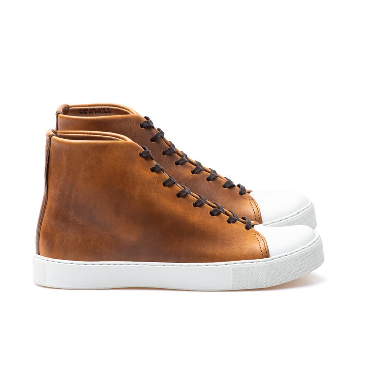 Horween Ink Abington Hi Toe Cap - Horween Natural Chromexcel – Crown Northampton