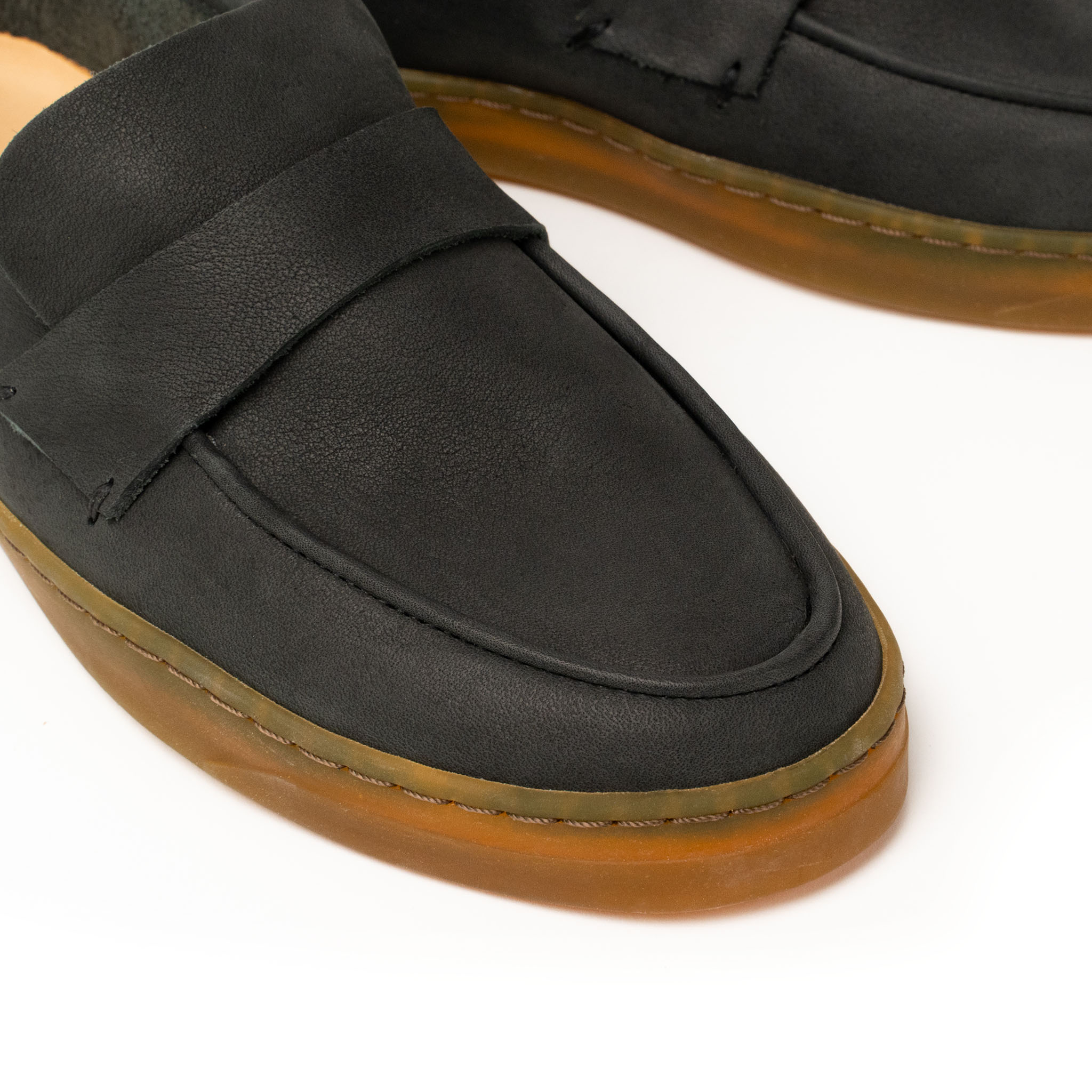 Ashby Unlined Loafer - Black Horween Dearborn