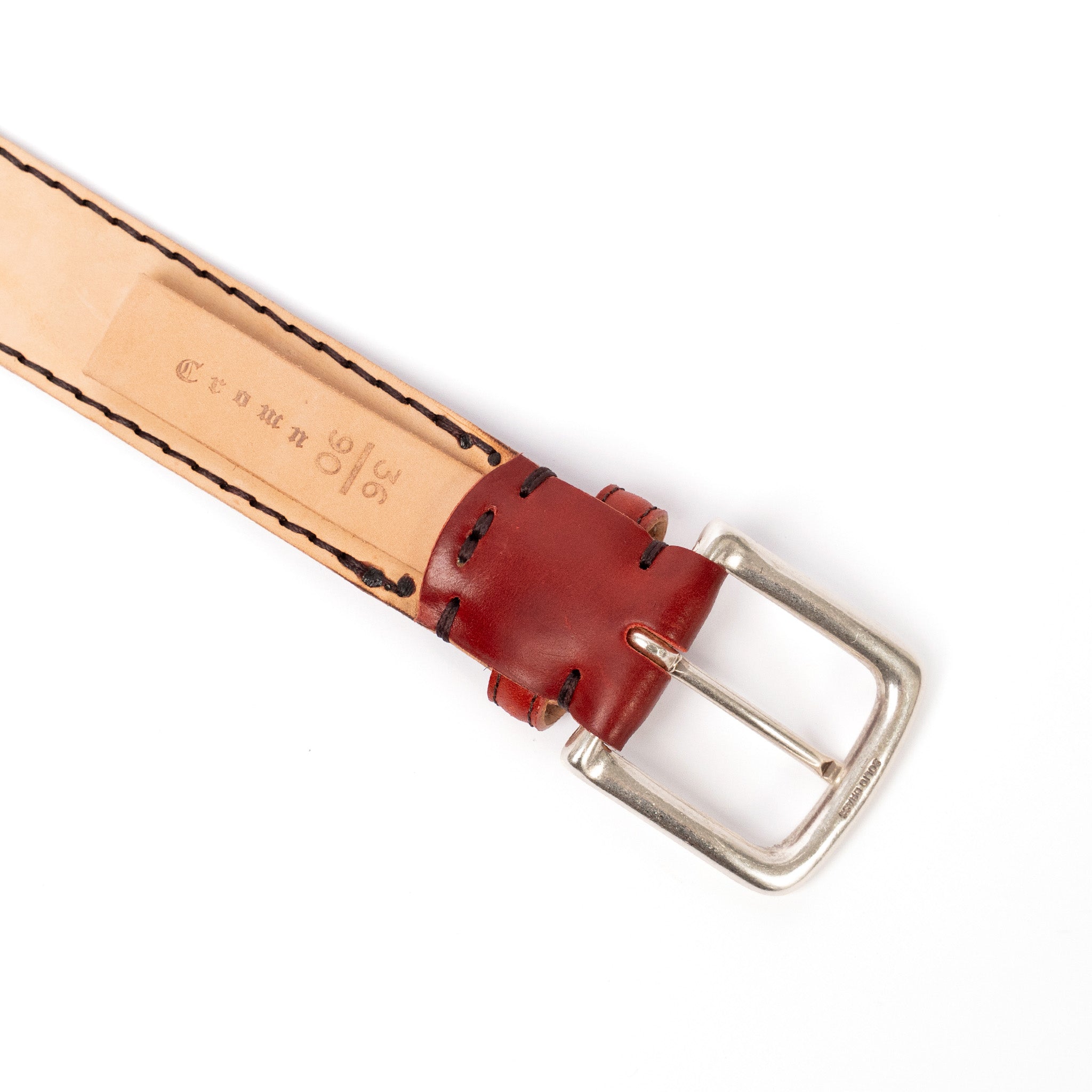 Feather Edge Belt - D16 Japanese Red Shinki Shell Cordovan
