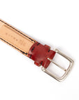 Feather Edge Belt - D16 Japanese Red Shinki Shell Cordovan
