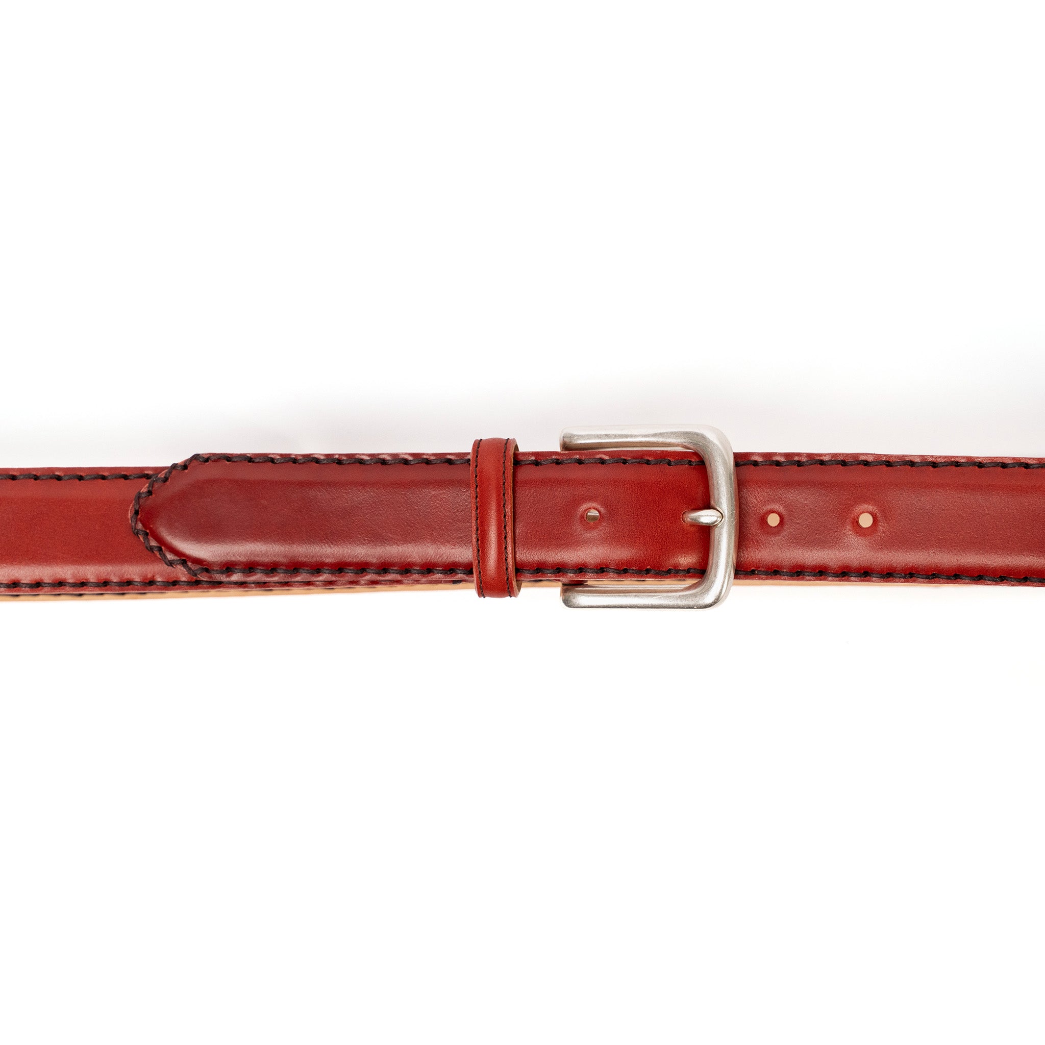 Feather Edge Belt - D16 Japanese Red Shinki Shell Cordovan