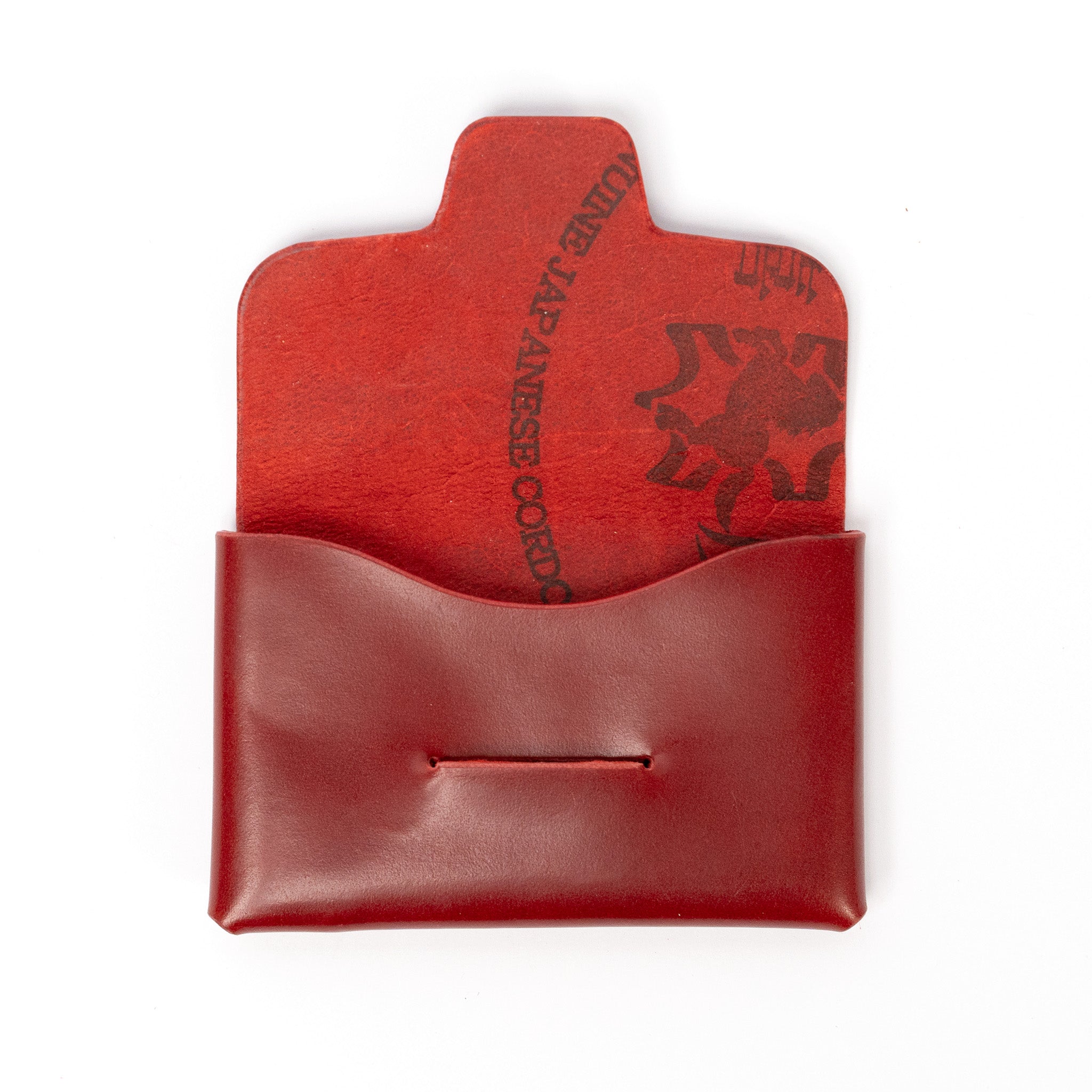 Card Holder - D16 Japanese Red Shinki Shell Cordovan