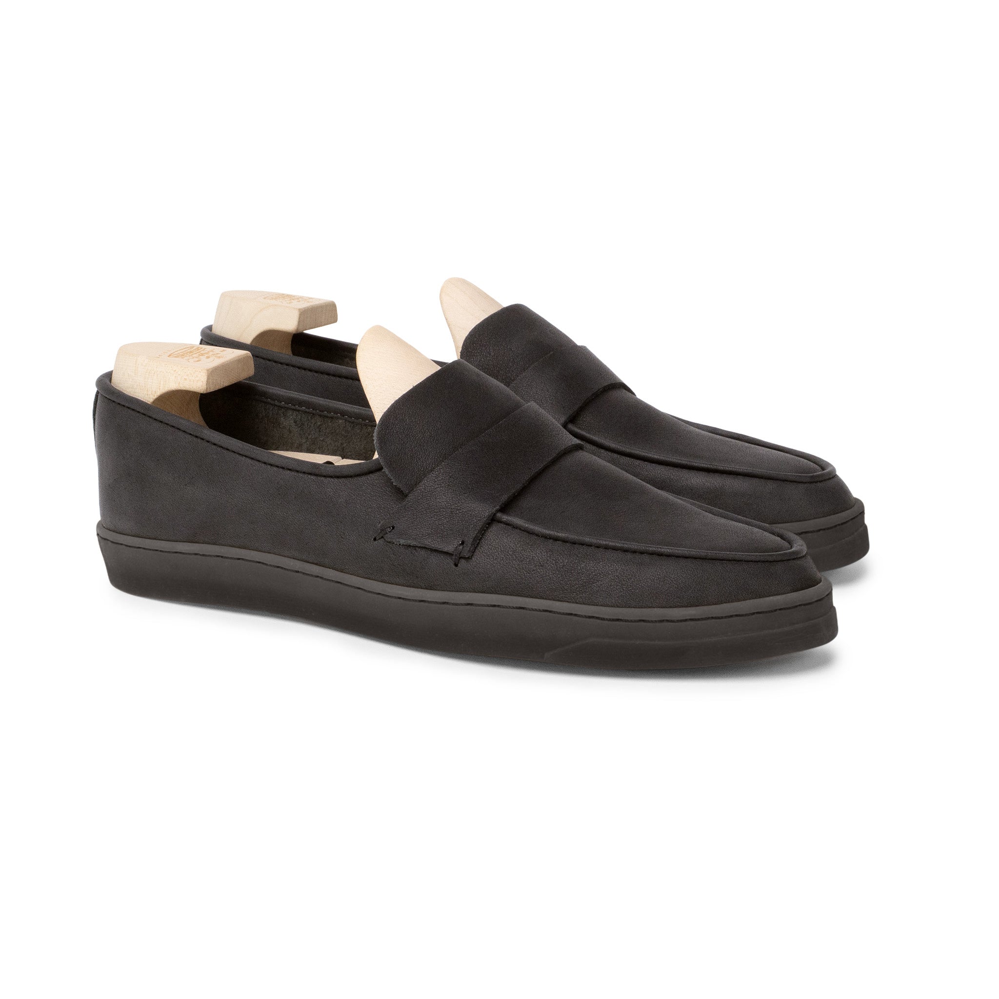 Ashby Unlined Loafer - Black Horween Dearborn